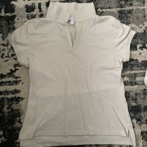 Calvin Klein Jeans Cream Fitted Polo Shirt
